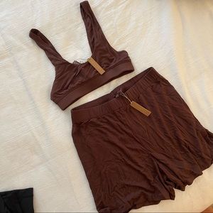SKIMS Lounge Set - Cocoa - Small NWT